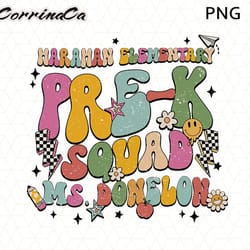 personalized pre-k teacher png, custom name pre-k teacher png gift for pre-k squad, pre-k team, pre-k crew, 100th day of