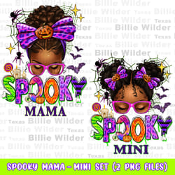 spooky mama mini set png, happy halloween png, mama mini matching png, spooky season png, trick or treat png, sublimate