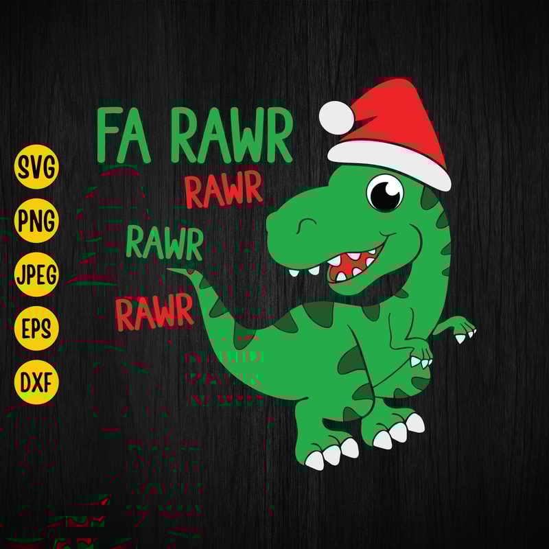 Christmasaurus Rex Svg, Christmasaurus Svg, Dinosaur Fa Rawr, Funny Christmas Fa Rawr Svg, Tyrannosaurus Rex, Silhouette, Cricut.jpg