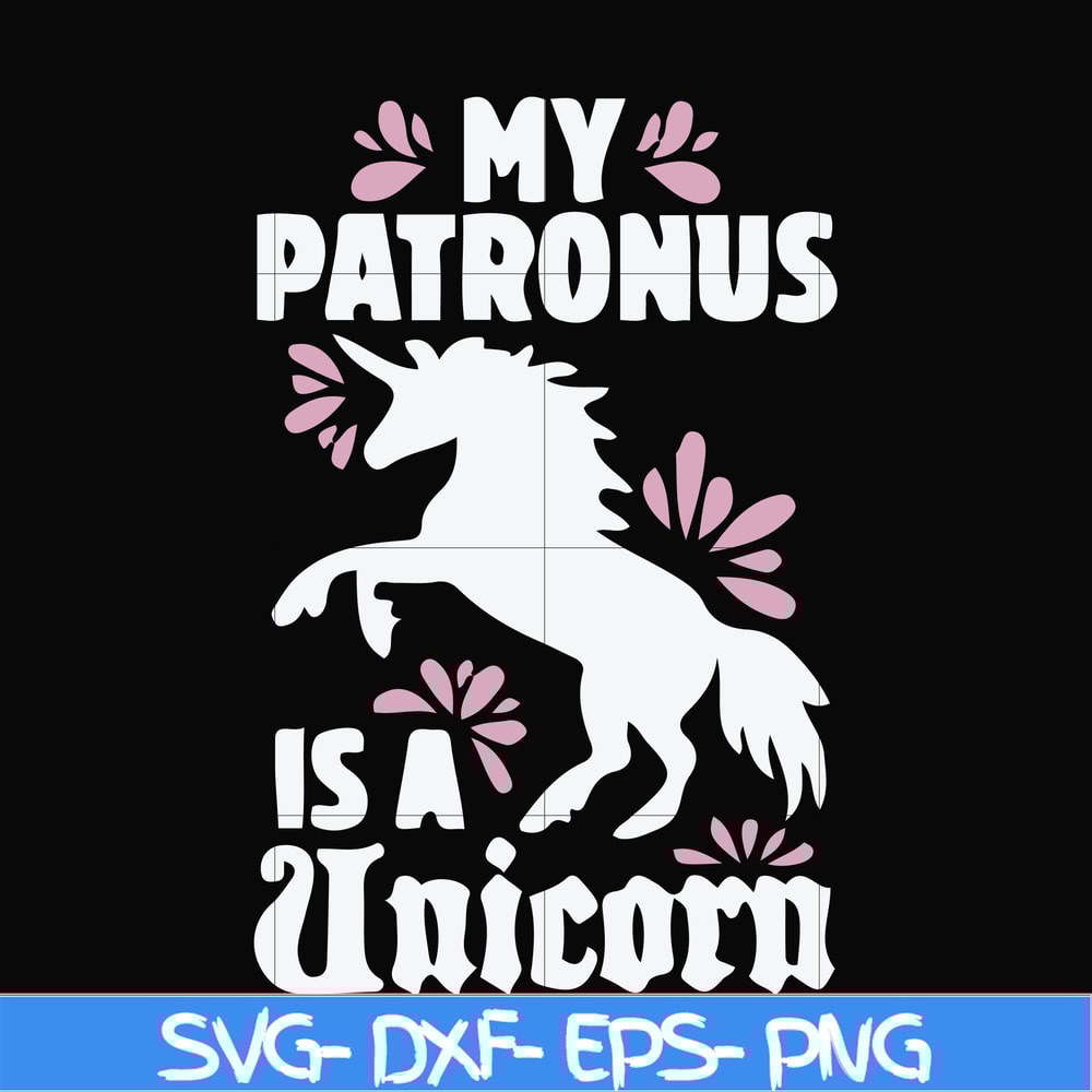 FN000569-My patronus is a Unicorn svg, png, dxf, eps file FN000569.jpg