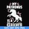 FN000569-My patronus is a Unicorn svg, png, dxf, eps file FN000569.jpg