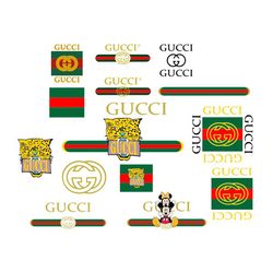 Gucci Logo Bundle Svg, Gucci Logo Svg, Gucci Logo Svg, Fashion Logo Svg, Brand Logo Svg, File Cut Digital Download
