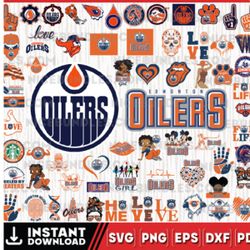 Edmonton Oilers Team Bundles Svg, Edmonton Oilers svg, NHL Svg, NHL Svg, Png, Dxf, Eps, Instant Download