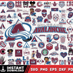 Colorado Avalanche Team Bundles Svg, Colorado Avalanche Svg, NHL Svg, NHL Svg, Png, Dxf, Eps, Instant Download