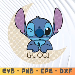 Logo gucci stitch disney Brand Svg, Fashion Brand Svg, stitch gucci logo Silhouette Svg File Digital Download