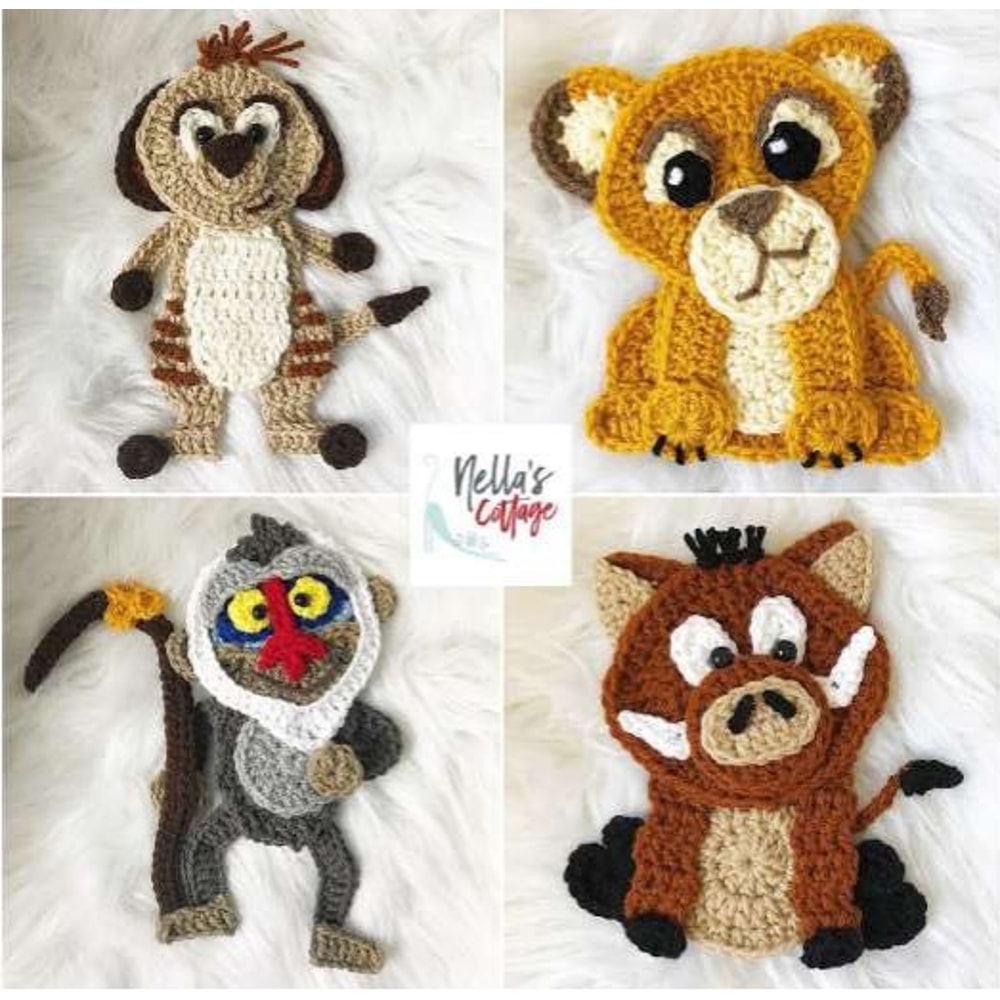 Lion and Friends Amigurumi PDF Pattern toys patterns.jpg