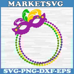 mardi gras mask svg, masquerade monogram beads, svg dxf eps jpeg png format, mardi gras svg, jester mask beads