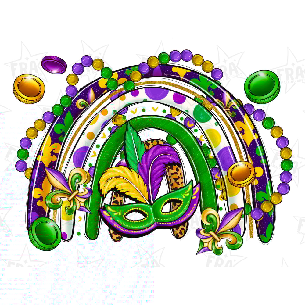 Mardi Gras Rainbow Png Sublimation Design, Mardi Gras Png, Mardi Gras Rainbow Png, Fleur De Lis Design Png,Digital Download.jpg