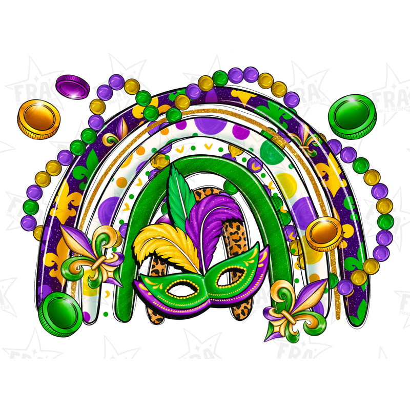 Mardi Gras Rainbow Png Sublimation Design, Mardi Gras Png, Mardi Gras Rainbow Png, Fleur De Lis Design Png,Digital Download.jpg