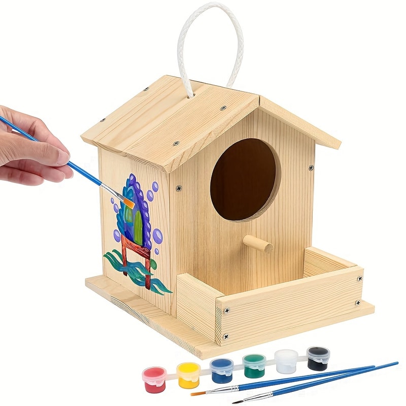 DIY Wooden Bird House Kits For Kids Adults Creative Arts And Crafts Set With Unfinished Wood Birdh 6