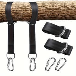 durable hammock hanging belt with steel alloy hooks for camping and hiking