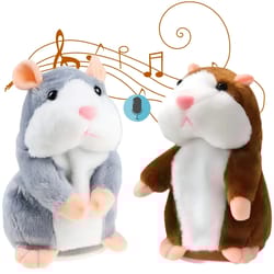 learn to imitate talking little hamster animal plush toy – soothing talking nod hamster doll for kids