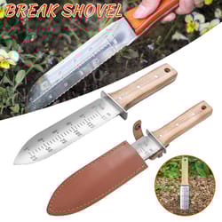professional multifunction gardening shovel with leather sheath gardening tool heavy duty garden digging tool