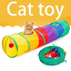 Cat Tunnel Pet Tube Collapsible Play Toy Indoor Outdoor Kitty Toys