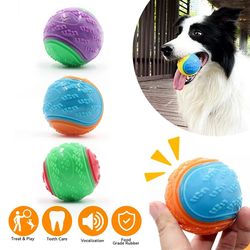 Dogs Interactive Toys Soft TPR Toys for Dog Pet Teeth Cleaning Bite Resistance Squeaky Dog Ball Toy