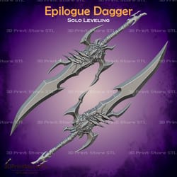 epilogue dagger cosplay solo leveling - stl file 3d print model