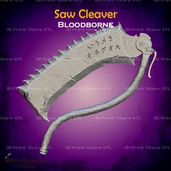 saw cleaver cosplay bloodborne - stl file 3d print model