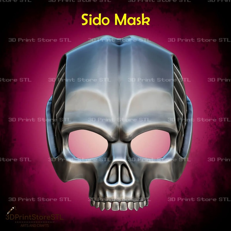 Sido Mask For Cosplay STL File 3D Print Model 1