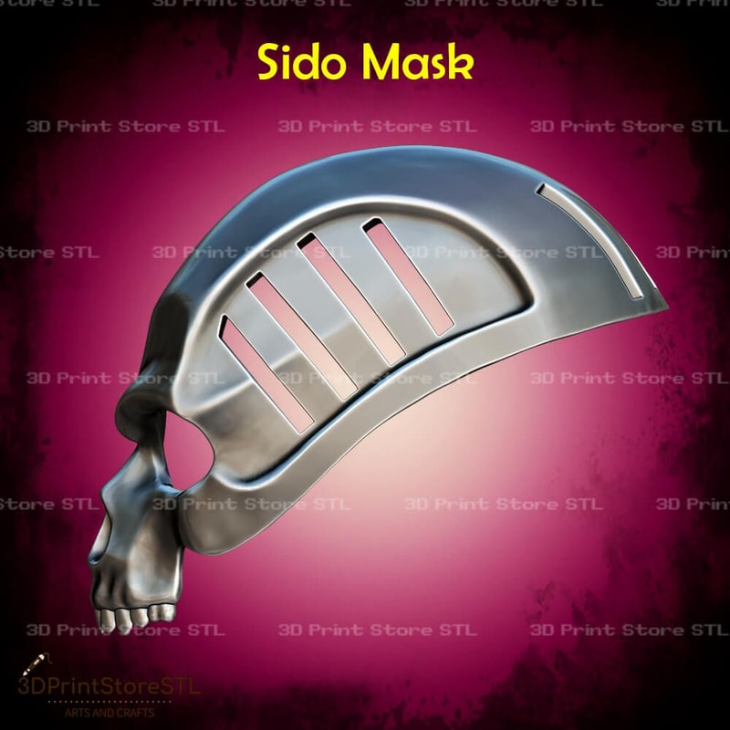 Sido Mask For Cosplay STL File 3D Print Model 2
