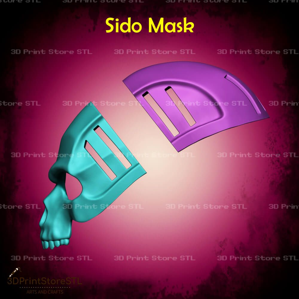 Sido Mask For Cosplay STL File 3D Print Model 5