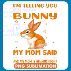i_m telling you i_m not a bunny my mom said i_m a baby and my mom is always right png