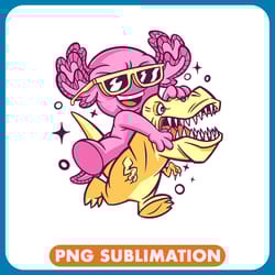 dinosaur dino axolotl lover baby axolotl riding kids fun dinosaur axolotls png
