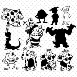 monster inc svg bundle, trending svg, monster inc svg, monster characters, monster svg, boo monster inc svg, james p sul