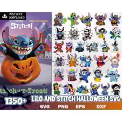 lilo and stith halloween bundle svg, stitch horror halloween svg, lilo and stitch svg, halloween svg, png dxf eps file