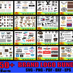 brand logo bundle svg, luxury logo svg, fashion logo svg, famous brand logo svg