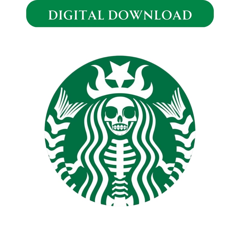 Starbucks Logo Svg Starbucks Skeleton Svg Skeleton Svg Halloween Starbuck Logo Starbucks Svg File Files For Cricut 0