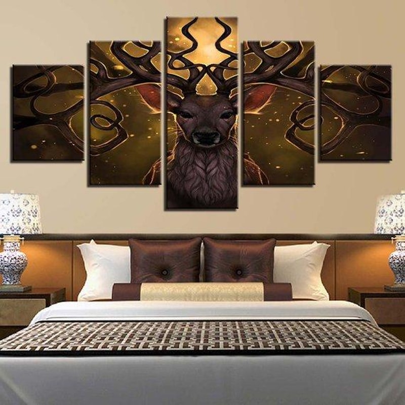 Deer Antlers Deer Abstract Animal Art.jpg