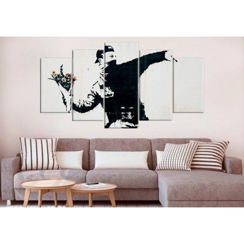 Large Banksy Rage The Flower Thrower Abstract Art.jpg