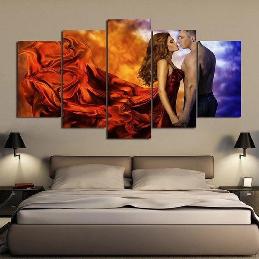 Romantic Couple Sexy Kissing Abstract Art.jpg