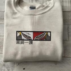 ichigo embroidered crewneck, bleach embroidered sweatshirt, inspired embroidered manga anime hoodie, unisex tshirt 1