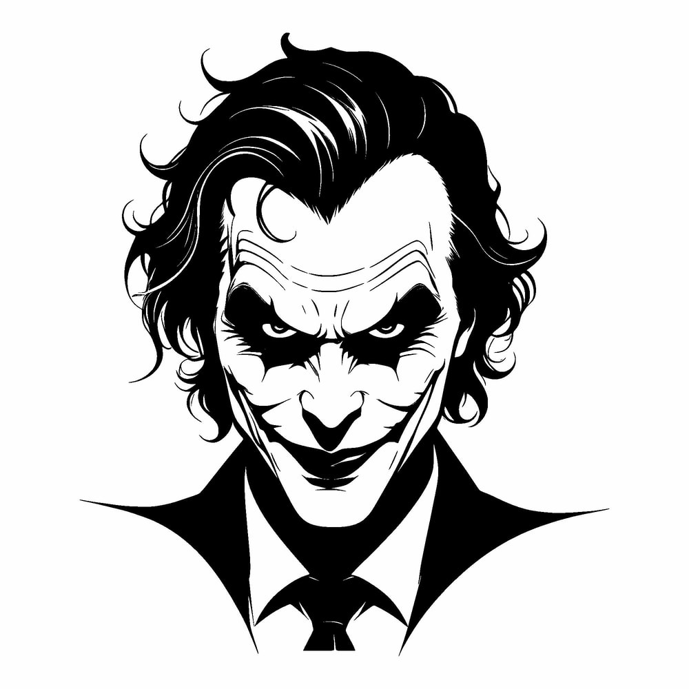 Joker SVG Clown Joker Svg Evil Joker Svg Joker Smile Svg Dark Joker Svg Joker Art Svg Villain Joker 4