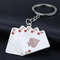 5 Playing Card Keychain For Car GuysRed