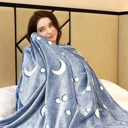 super soft & plush magic glow in the dark blanket