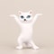 Funny Sassy Dancing Cat Airpod Holder white