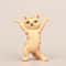 Funny Sassy Dancing Cat Airpod Holder yellow