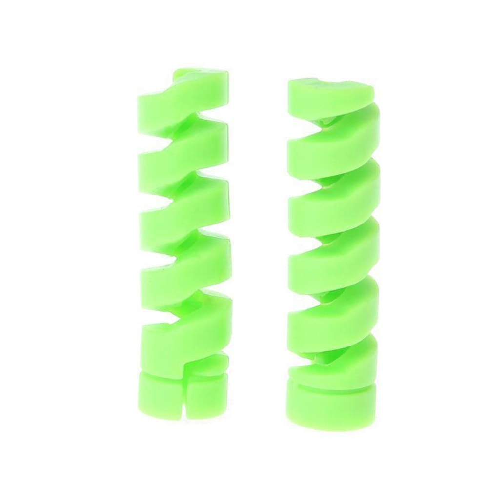 Spiral Cable And Wire Protector For Charger & Earphones green