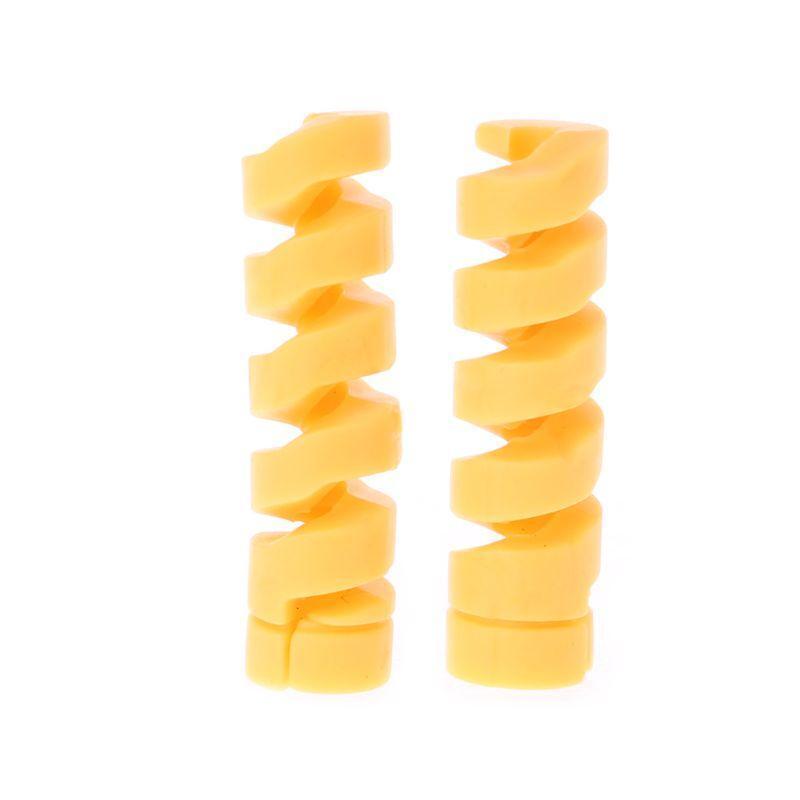 Spiral Cable And Wire Protector For Charger & Earphones orange