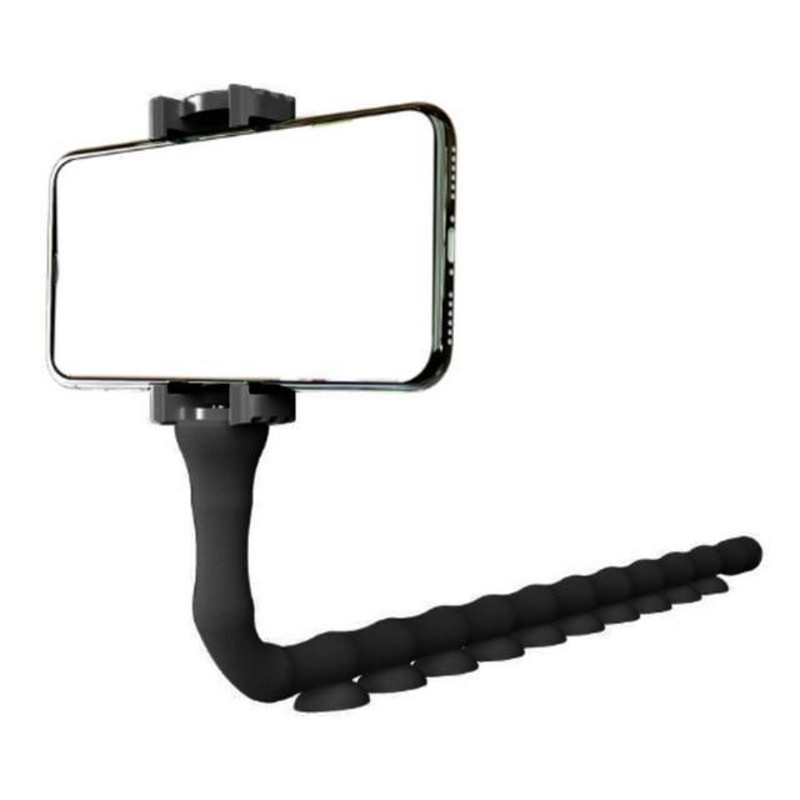 Adjustable Tripod Stand Phone Holder Black