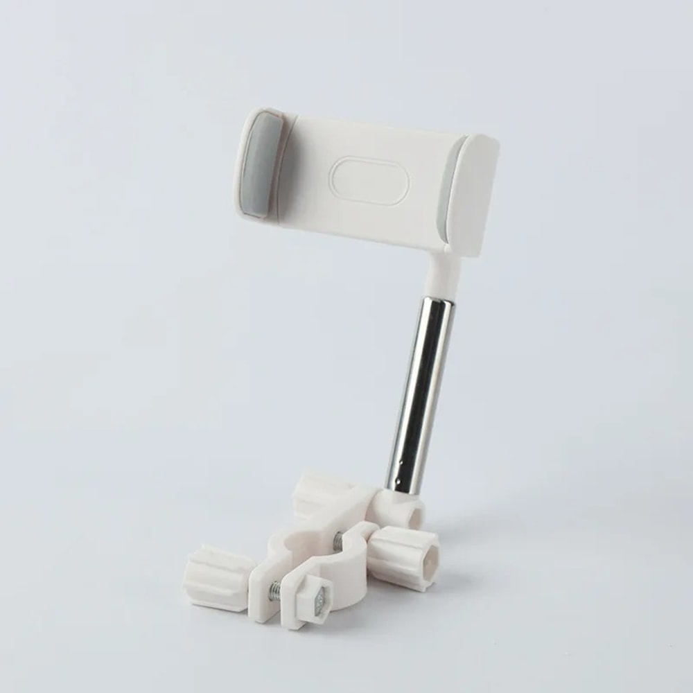 360 Degree Rearview Mirror Phone Holder White