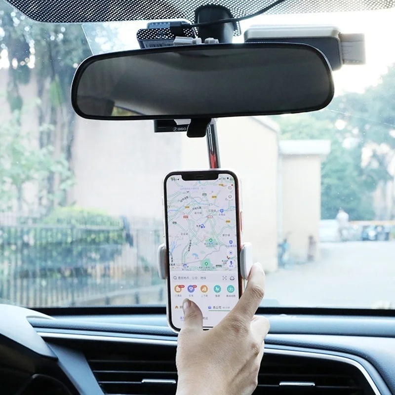 360 Degree Rearview Mirror Phone Holder 1