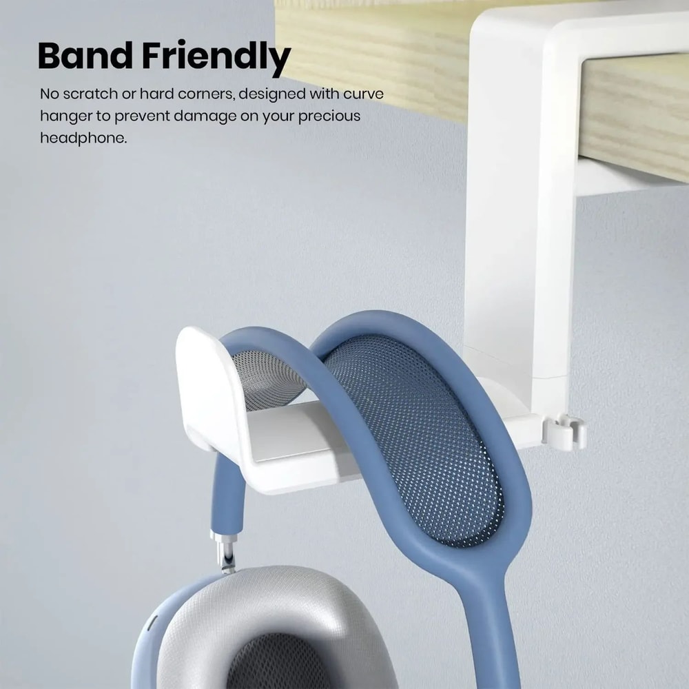 No Punch Table Clip Hook Headphone Holder MultiPurpose Organizer 2