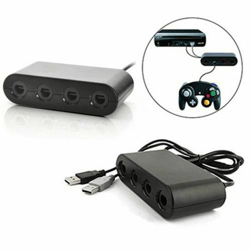 gamecube controller adapter for nintendo switch, wii u & pc with turbo function