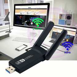 dual band usb wifi adapter, long range wireless network dongle with antennas