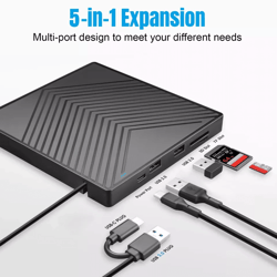usb external cd dvd drive burner writer for windows 10/11 pc