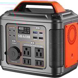 portable power station, ports, car socket & led flashlight solar generator