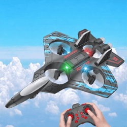 skyrider rc jet plane, remote control foam fighter for stunts & led lights